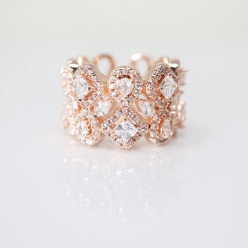 CZ Shiny Garden Statement Ring, Engagement Ring, Promise Ring For a Friend, Friendship ring.